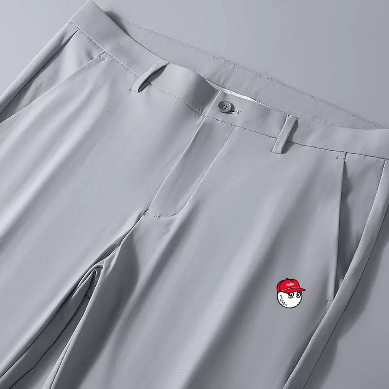 Men's Wear Suit Pants Thin Style Summer Sweatpants For Men Malbon Golf Solid Color Loose Overall Straight Work Clothes Business