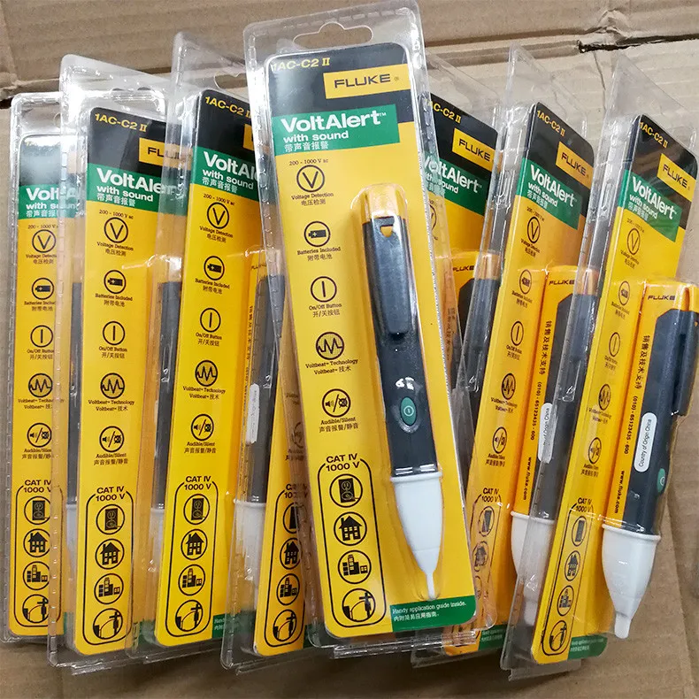 5pcs/Lot 100% Authentic FLUKE 1AC-C2 II Non-Contact VoltAlert Volt Stick Detector Pen AC 200V To 1000V 1AC II