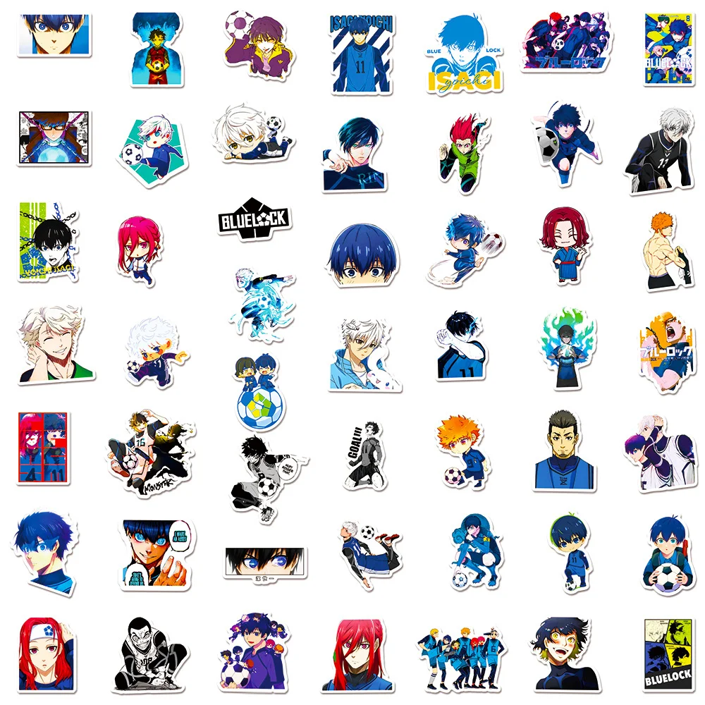 10/50PCS Anime Blue Lock Stickers Cartoon Graffiti Decals Phone Suitcase Skateboard Helmet Car Cool Sticker Kids DIY Toy Gift images - 6