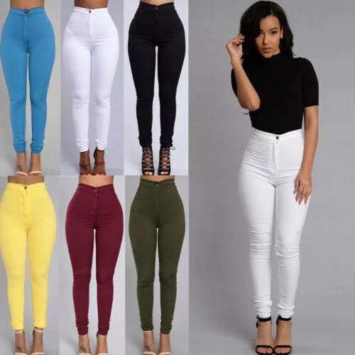 

Хит продаж 2023, джинсы, женские узкие джинсовые брюки-карандаш из эластичного денима, джинсы с высокой талией