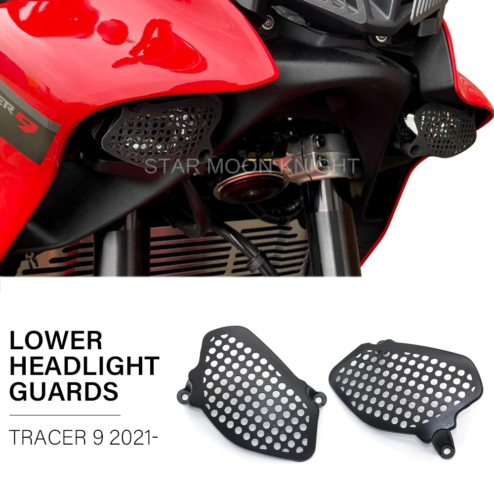 

For Yamaha Tracer 9 Tracer9 GT 2021 - Motorcycle Lower Headlight Guard Fog Auxiliary Position Turn Light Protection Cover Grille