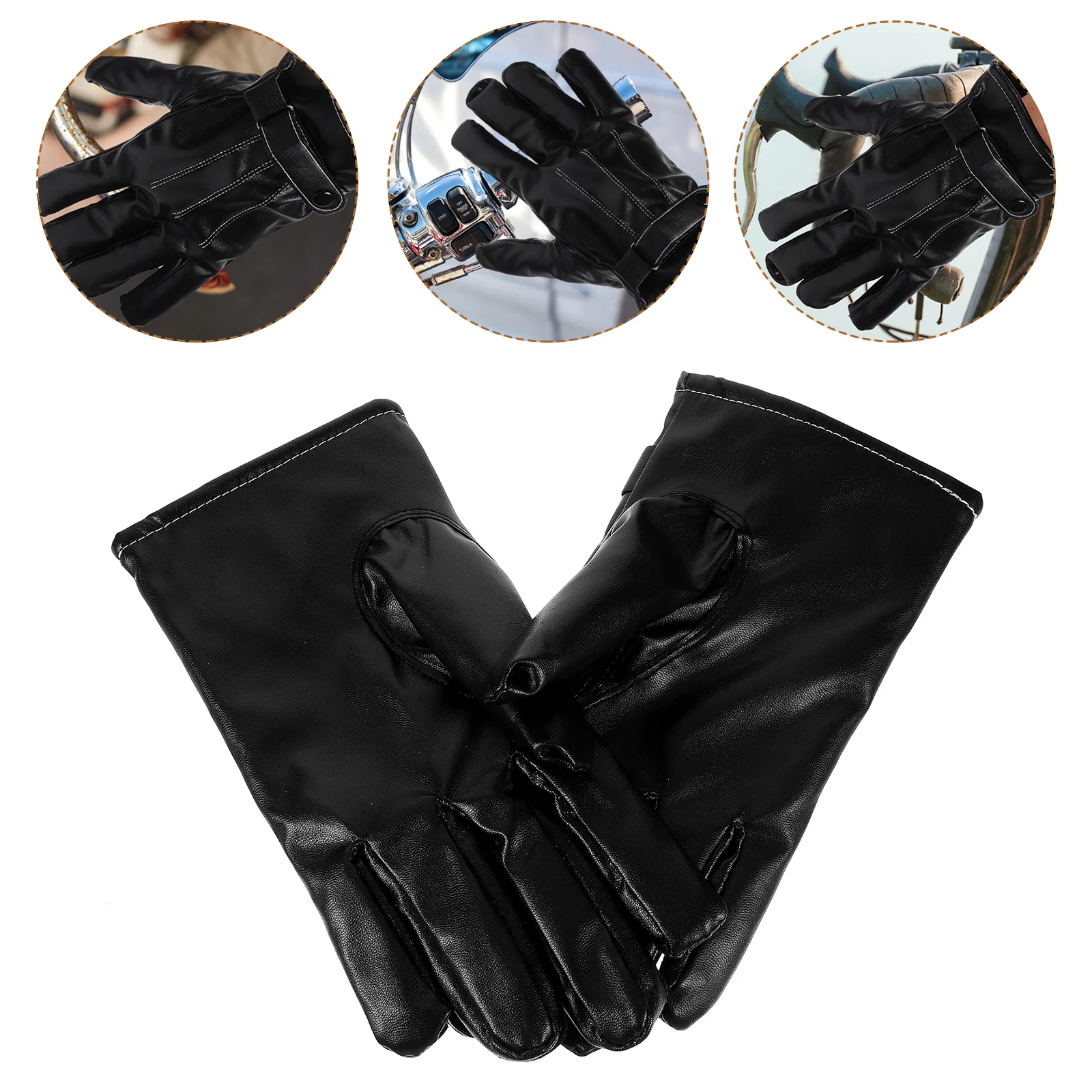 

Ridding Gloves Comfortable Fishing Winter Bike Elastic Fitness Warming Motorcycle Pu Windproof Miss