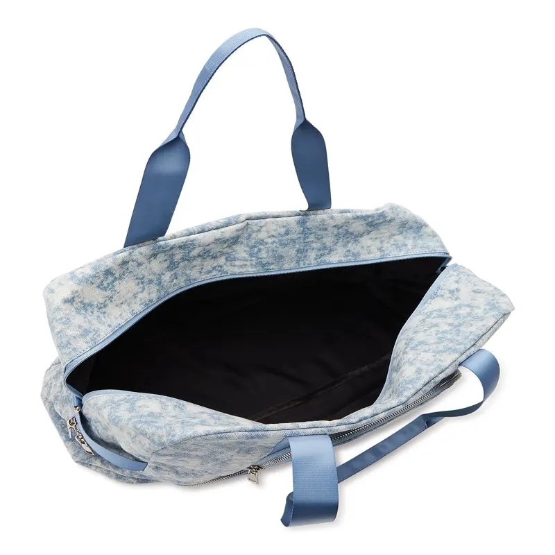 Multi-Functional Durable and Stylish Denim Women's Weekender Dome Travel Bag - Make Every Trip Fun and Easy!