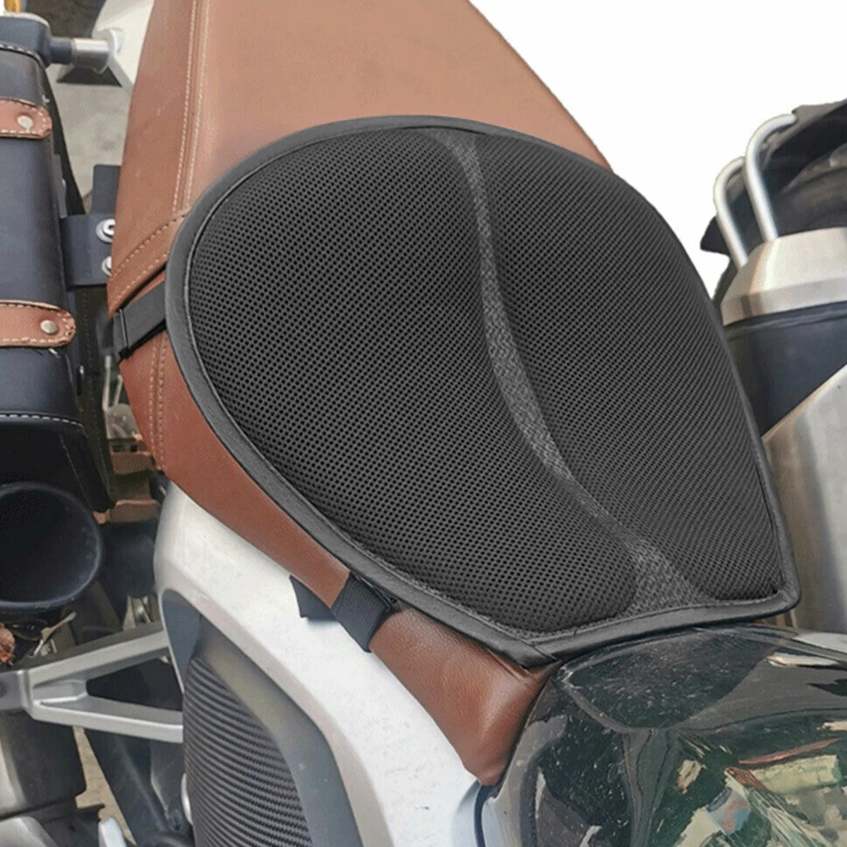 Motorcycle Seat Cushion 5-Layer Shock Absorption Motorbike Seat Pad Nonslip 3D Breathable Motorcycle Protective Ride Saddle Seat