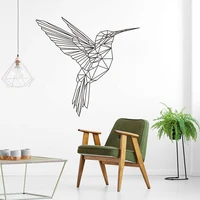 geometric colibri bird vinyl decal abstract nature birds animal wall sticker art home decor living room bedroom mural