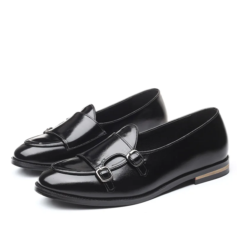 Double Monk Strap Shoes Dressing Shoes For Men Black Business Shoes Men Leather Scarpe Uomo Eleganti Scarpe Uomo Classiche 2022 images - 6