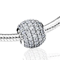 silver color charms for women bracelet diy cubic zirconia beads fit bracelet charms 2022 trend original beads for jewelry making