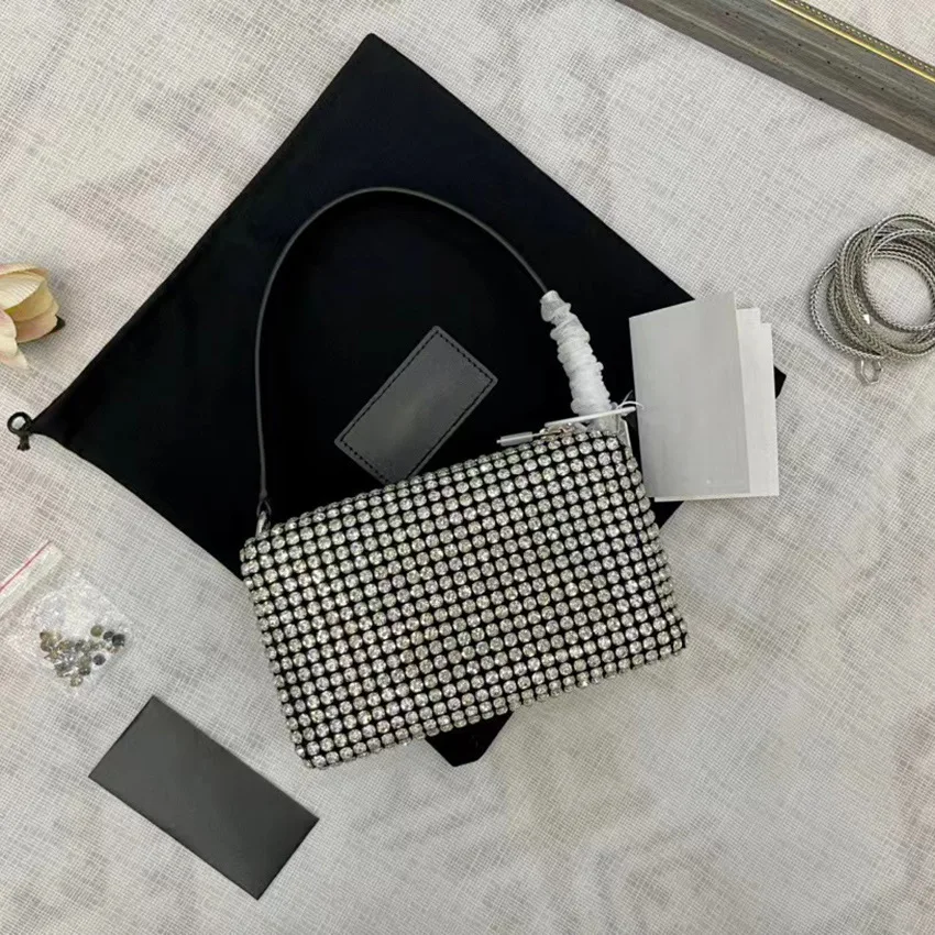 Новинка 2022 женская сумка-хобо со стразами женский клатч дизайнерская брендовая
