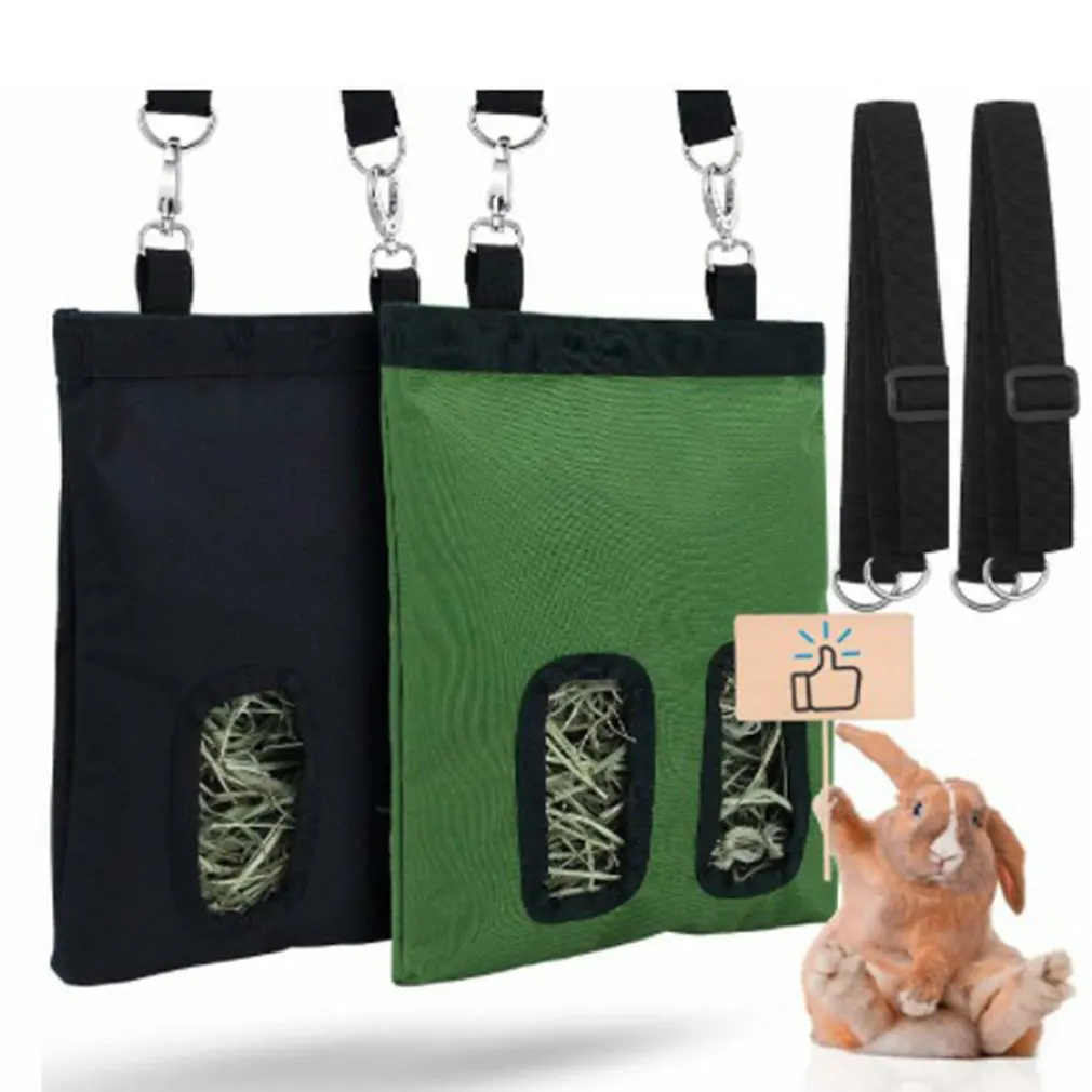 

Сумка для кормления кроликов с двумя отверстиями, Свинка из Гвинеи, маленькая сумка для закусок хомяк для домашних животных, Портативная су...