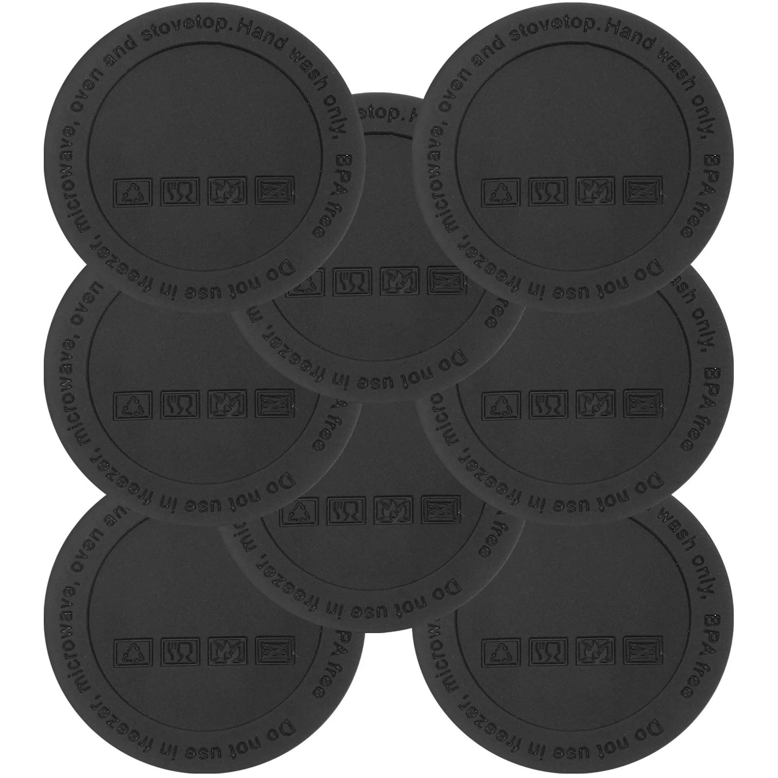 

10Pcs Silicone Bottle Mats Tumbler Pads Heat-Resistant Tea Cup Mats Round Cup Pads