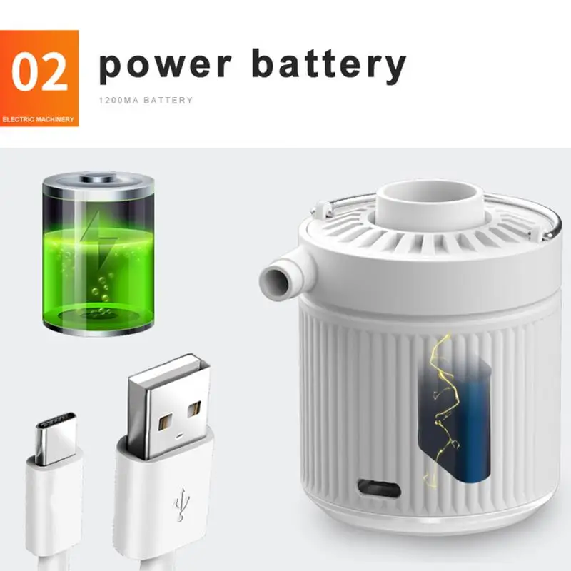 Портативный воздушный насос для надувных лодок надувного матраса с подсветкой