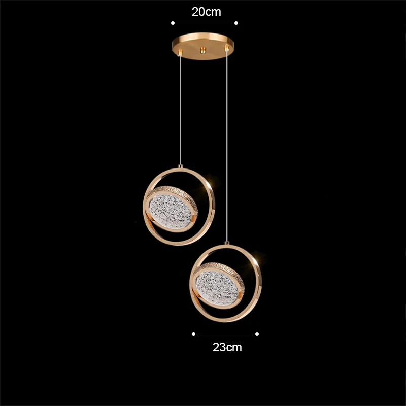 

Современная светодиодная подвесная люстра в скандинавском стиле, золотой акриловый светильник для дома, лофта, спальни, прикроватной тумбочки, кабинета