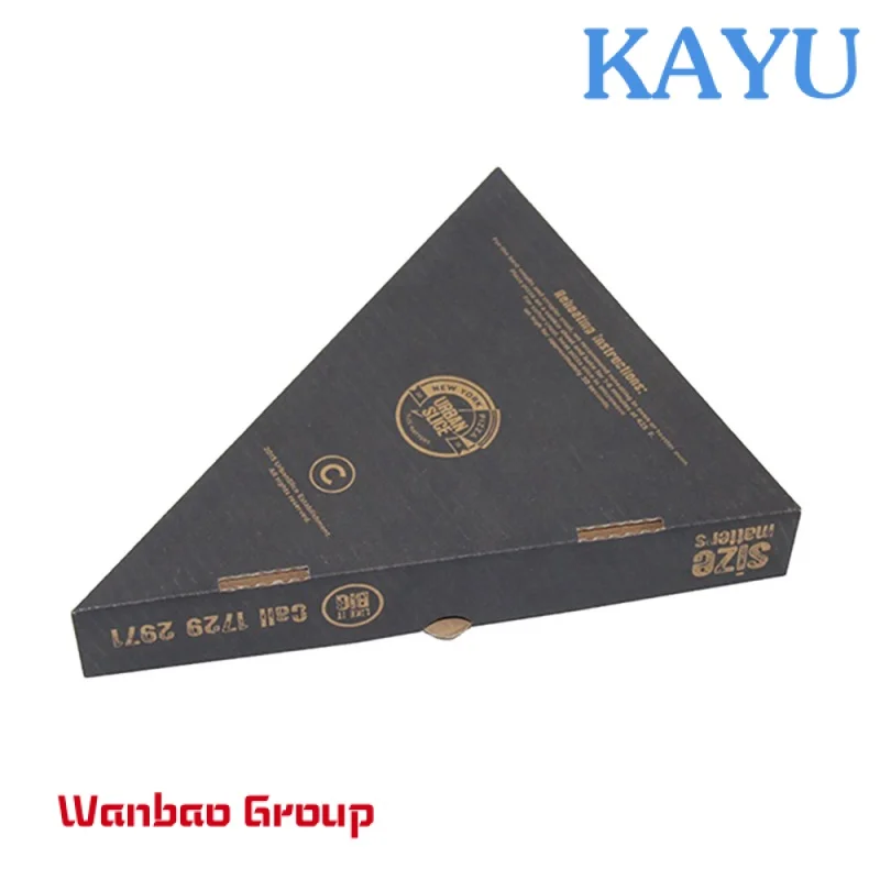Wholesale Triangle Pizza Box Manufacturers corrugated paper Custom Slice Pizza Packing Delivery Boxes With Logo