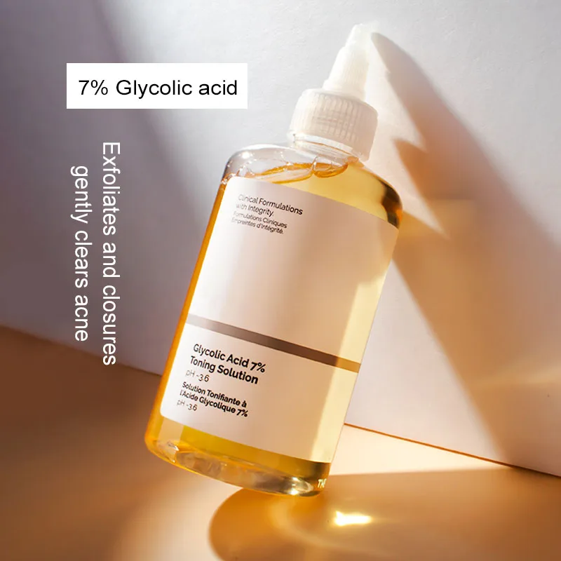 

Makeup Peeling Solution Facial Skin Care Glycolic Acid 7% Toning Solution PH 3.6 Lackluster Toner Skin Care 240ml The Ordinary