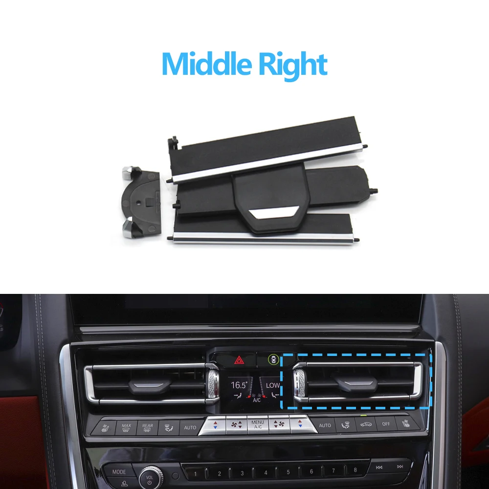 

Автомобильный средний левый и правый воздухозаборник, решетка, слайд-зажим, ремонтный комплект для BMW 8 серии M8 G14 G15 G16 F91 F92 M850i M840i 2017-2022