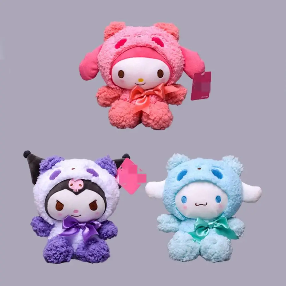 20 см Sanrio Kuromi плюшевые игрушки серия панда диван на кровати украсить мультфильм