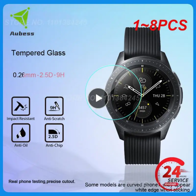 

Закаленное стекло 9H для Galaxy Watch, защитная пленка для экрана 46 мм 42 мм, защита от царапин, 1 ~ 8 шт., 3/1 упаковка