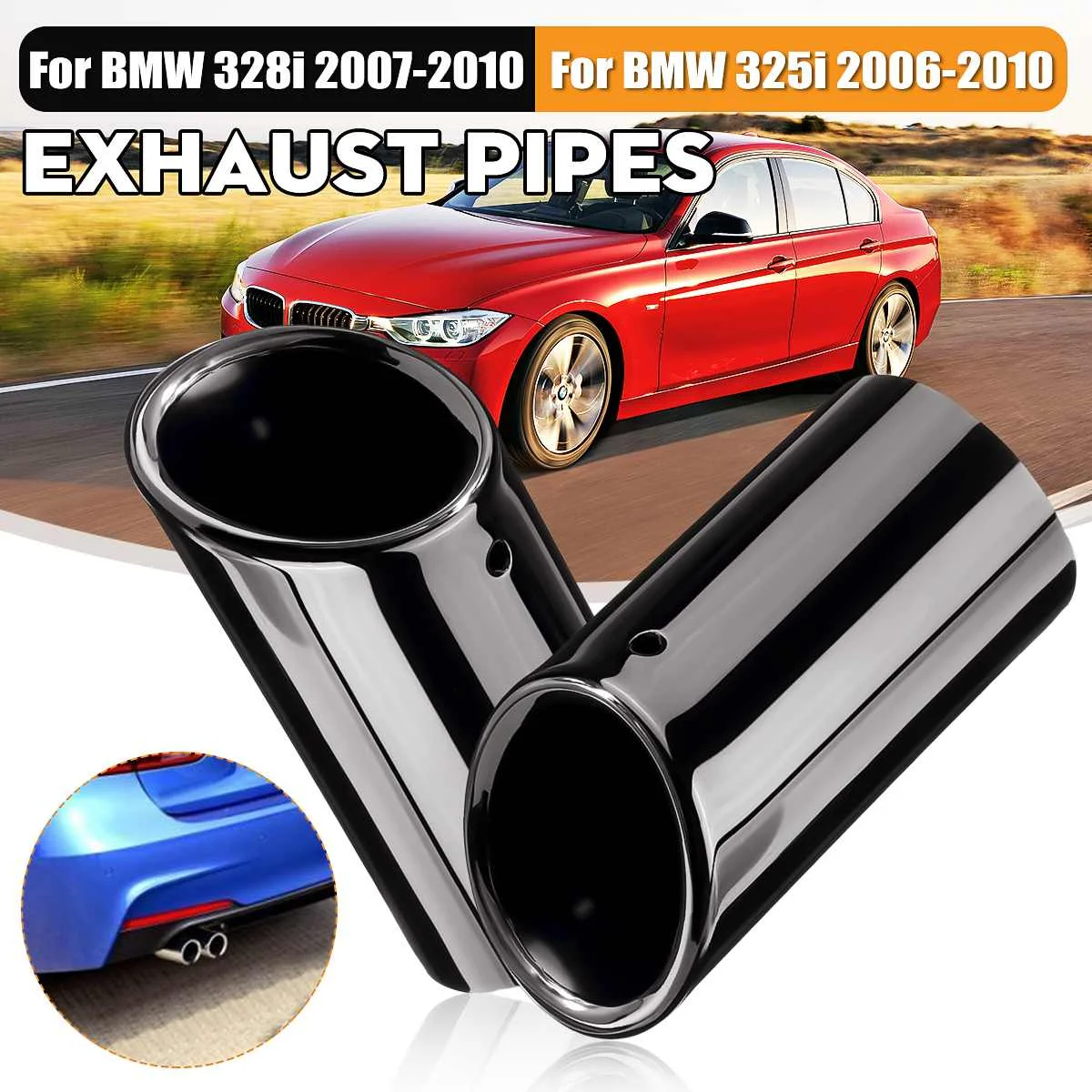

Задний глушитель выхлопных газов для BMW 3 серии E90 E92 325i 328i 2006-2010, 2 шт./компл.
