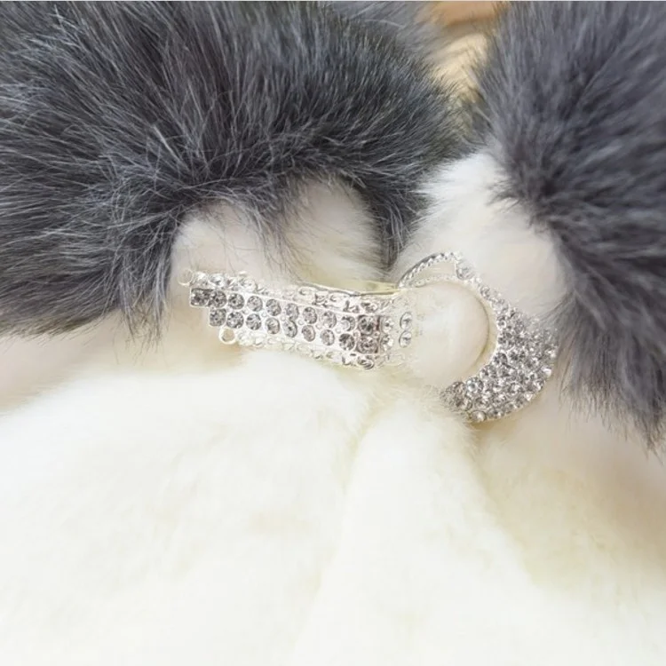 ICCLEK Imitation fur coat imitation mink women's coat imitation fox fur collar hooded medium long artificial fur