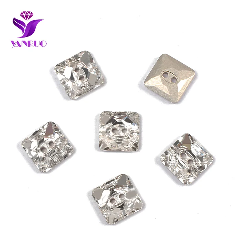 3017 квадратные все размеры Швейные аксессуары стеклянные Пришивные на кнопках