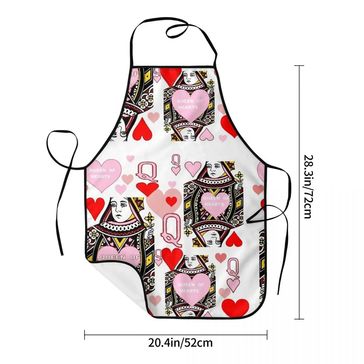 Фартук унисекс розовый Королева сердца для взрослых женщин и мужчин кухонный