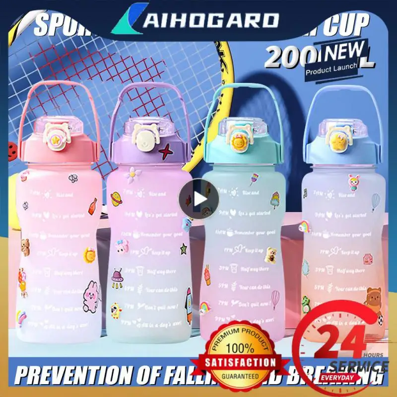 

Литровая бутылка для воды с трубочкой, мотивирующие питьевые спортивные бутылки со временем для девочек, бесплатная доставка, 3 шт.