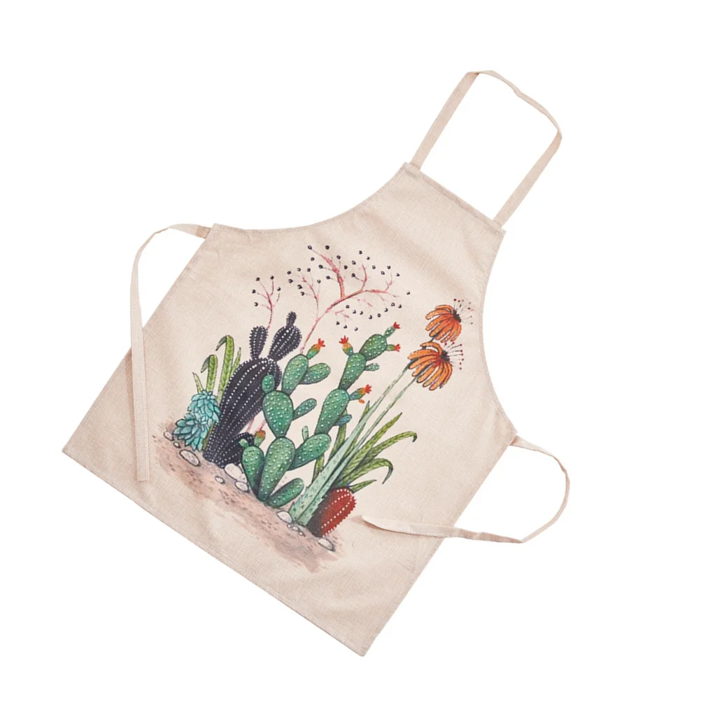 

1pc Household Kitchen Waterproof Aprons Oil-proof Printed Apron for