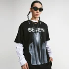 Футболка мужская с надписью, уличная одежда в стиле хип-хоп, хлопковая Свободная рубашка с коротким рукавом, большие размеры d, летняя одежда в стиле Харадзюку