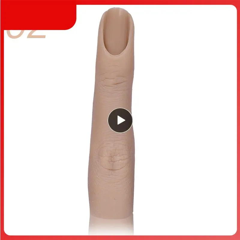 

Nail Silicone Practice Hand Model With Joints Bendable Silicone Fake Finger DIY For Training Nail Accessories For Salon &Student