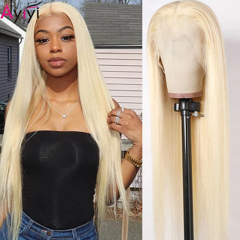 

613 Lace Frontal Wig Bone Straight Human Hair Wig Ayiyi Blonde Color Remy 13x4 Lace Front Wig Brazilian Straight Human Hair Wigs