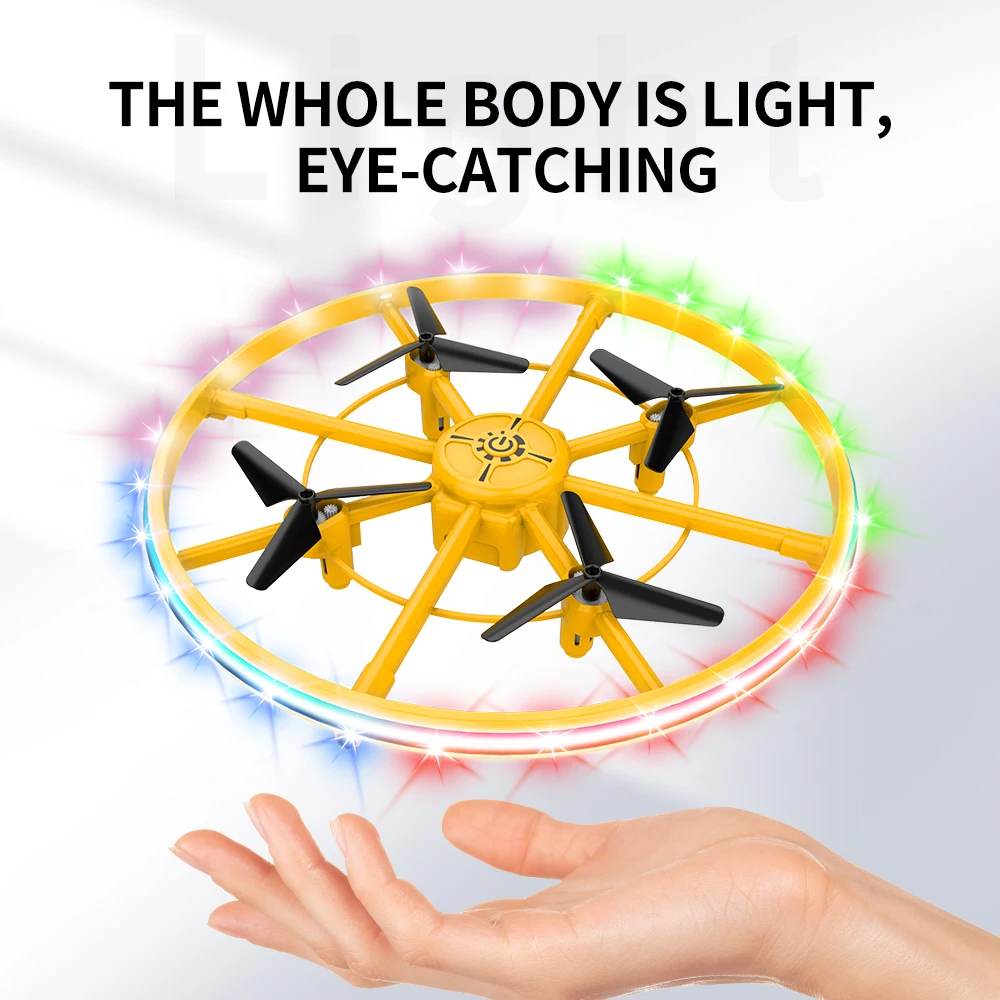 Drone Intelligent Glare UFO Aircraft Fixed Height Obstacle Avoidance Anti-fall Anticollision Remote Control Aircraft Outdoor Toy