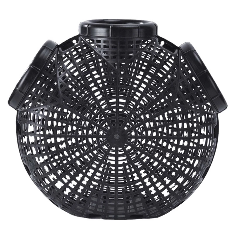 

Portable Fishing Basket Portable Fish Catcher Plastic Monopterus Albus- Basket Multi-holes for Breathing White/Black