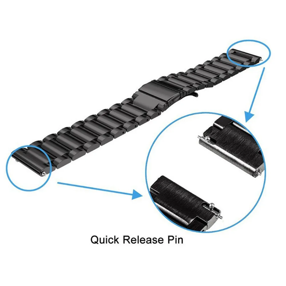 

Регулируемый классический браслет из нержавеющей стали для Ticwatch Pro 22 мм, магнитный браслет для шитья