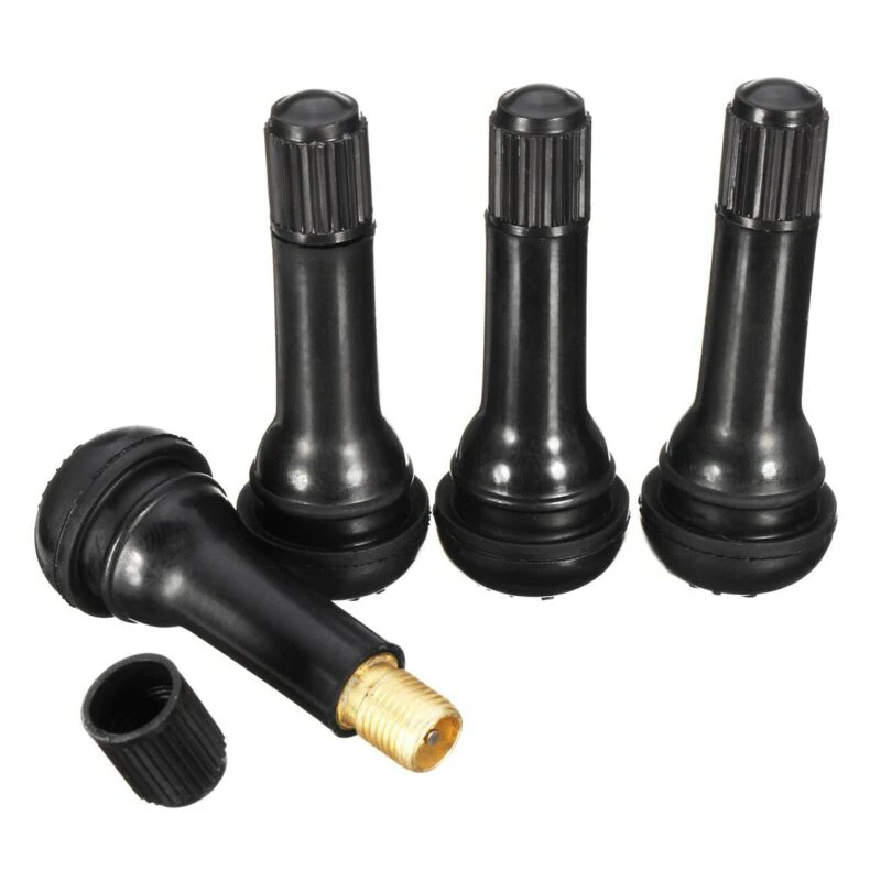 

Tire Valve Stems Snap In TR413 Black Parts Rubber Short Accessories Durable