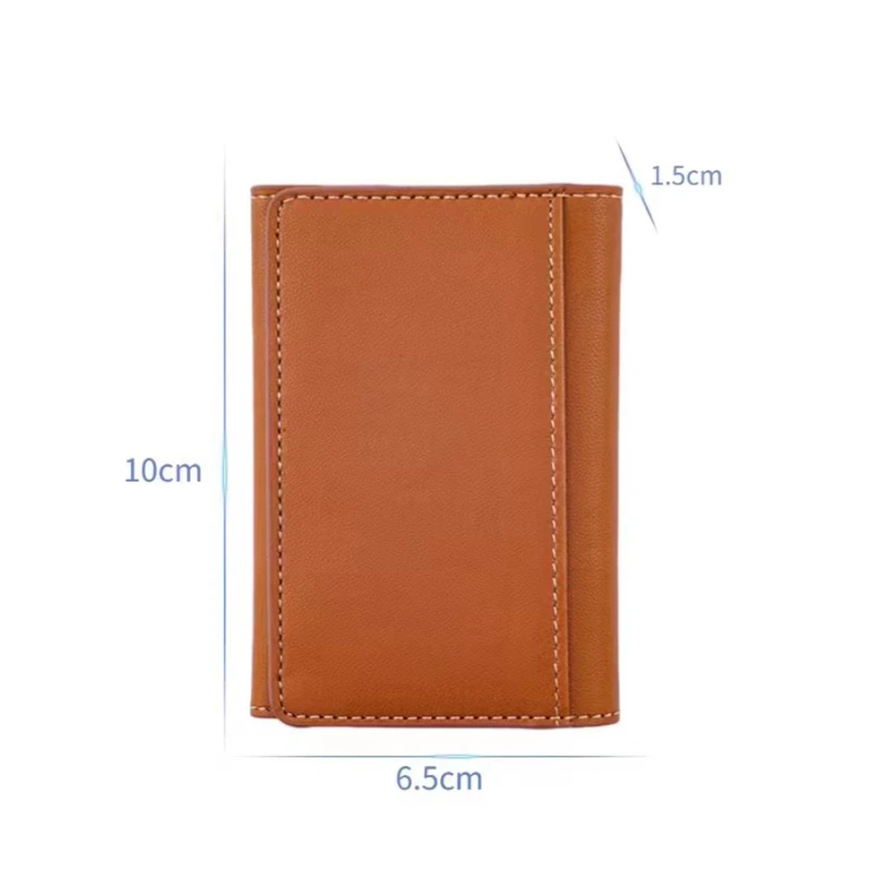 Leather Strong Magnetic Folding Card Holder Universal Phone Card Pocket Accessories Wallet with Reusable Sticker Luxury MB Type