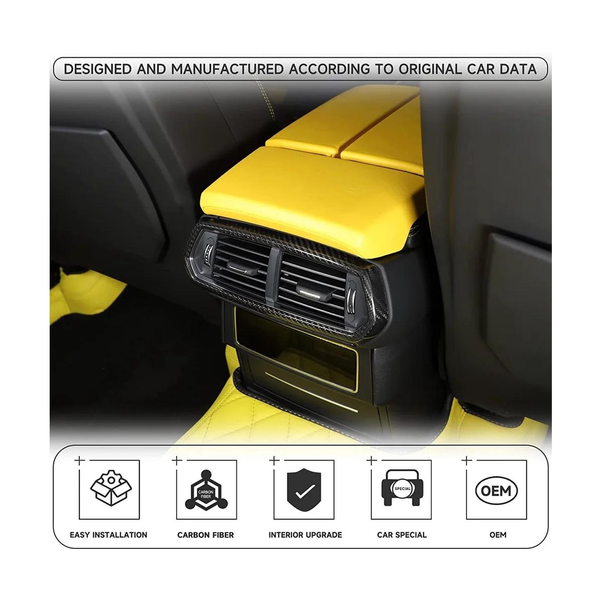 Задняя панель из углеродного волокна для выпускного отверстия кондиционера