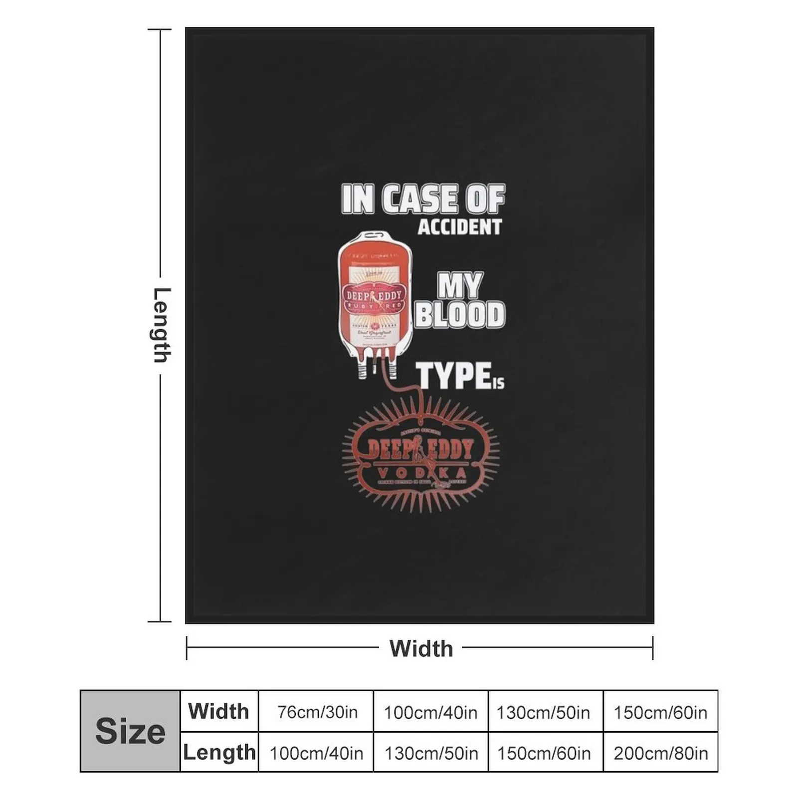 В случайном случае моего кровяного типа IsDeep Eddy рубашка с водницей одеяло меховые