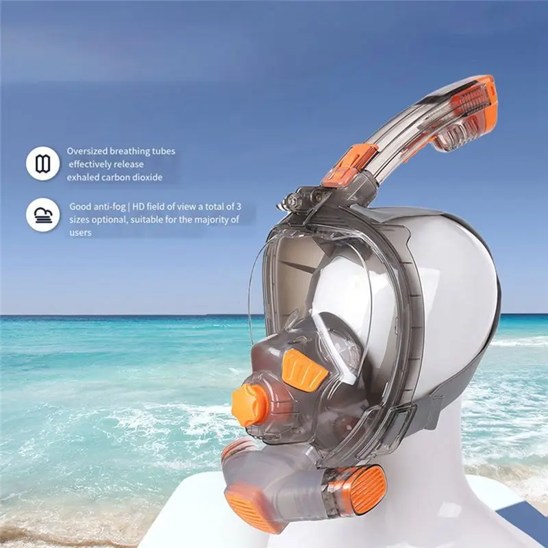 Фото Маска для снорклинга ABVB-Snorkel Mask для мужчин и женщин, полнолицевая маска для подводного плавания, маска для дайвинга с обз №4