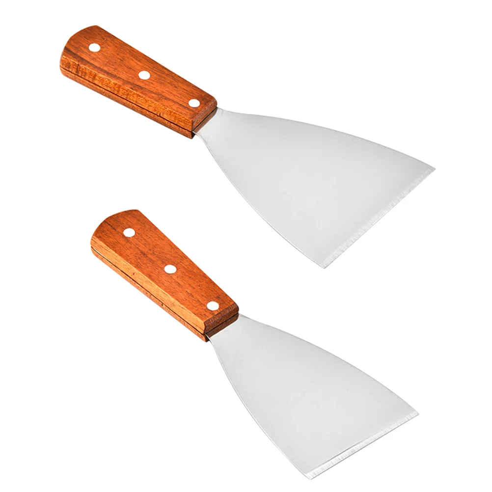 

Scraper Spatula Grill Dough Stainless Griddle Steel Shovelpizzametal Steak Cooking Cake Turner Barbecue Pastry Wood Dessert