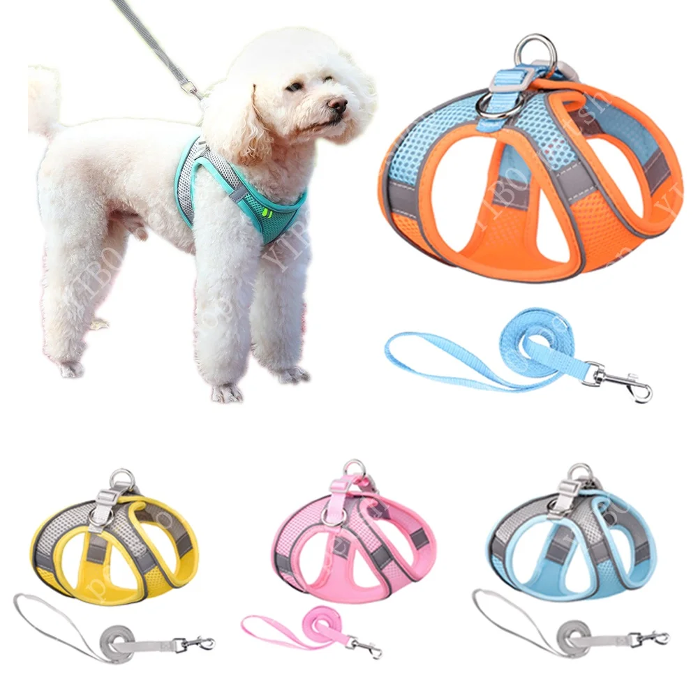 

Pet Dog Harness Dog harness Vest Dog Leash and collar Reflective dog harness with leash for dog