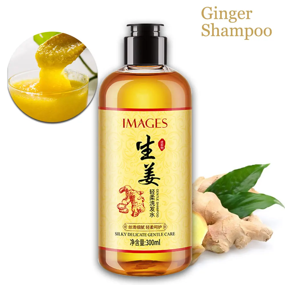 300ml Chinese Formula Ginger Shampoo for Anti Hair Loss Fast Growth Hair Grow Thicker Dense Control Hair Oil Treatment Dandruff