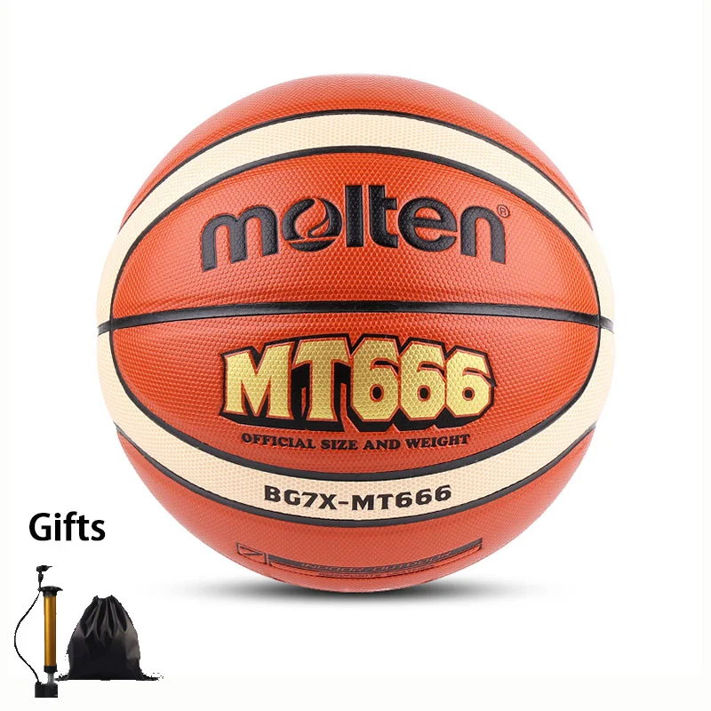 Molten Size 4 5 6 7 Basketball for Women Youth Outdoor Indoor Match Training Basketballs Man Standard Balls Free Air Pump Bag