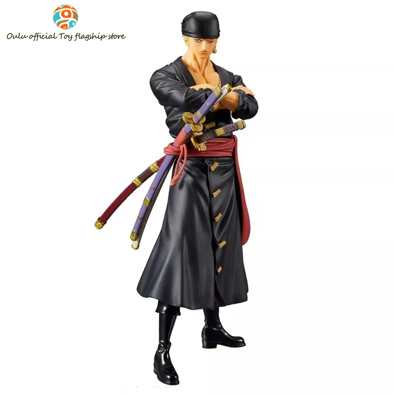 

Bandai Banpresto17cm One Piece Anime Figurine Roronoa Zoro Action Figure Dxf Free Gift Favorite Of Boy Halloween Christmas Gift
