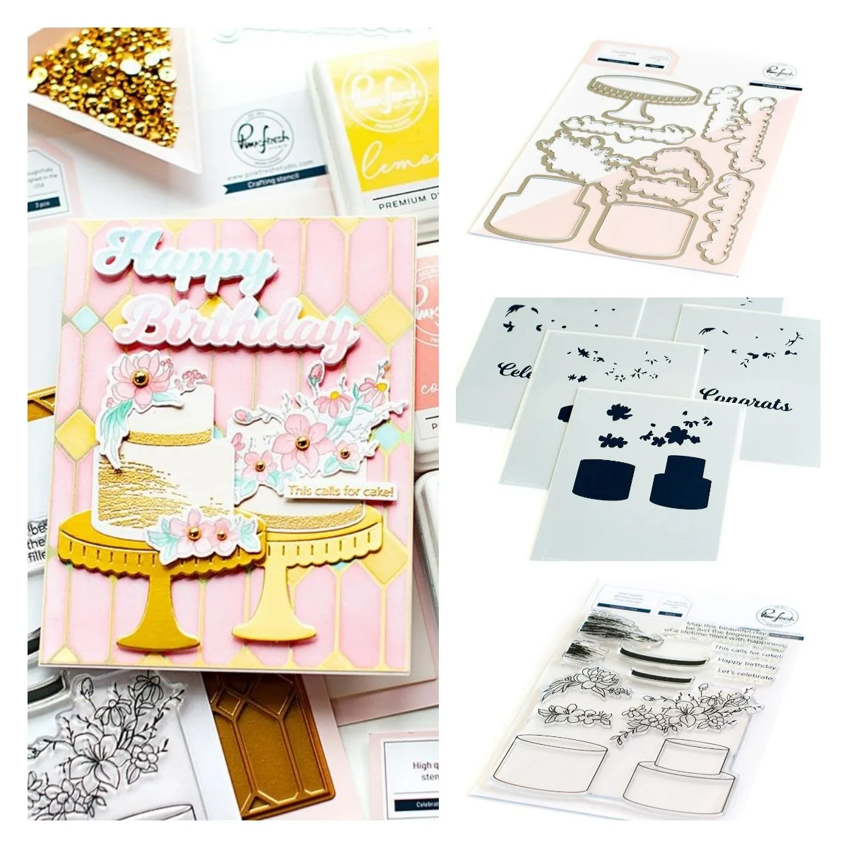 

2022 Celebrate Cake New Metal Cutting Dies Clear Stamps Stencil Scrapbook Diary Secoration Embossing Template Diy Blade Punch