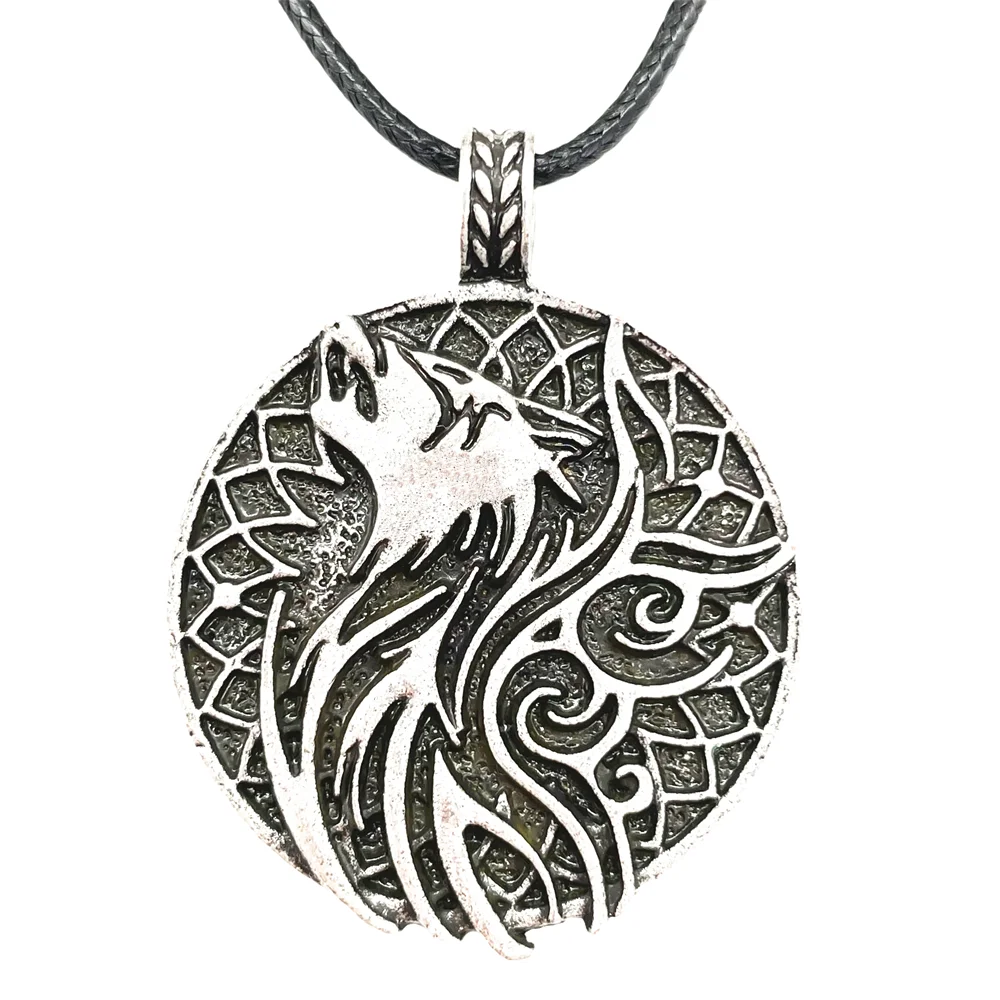 

Wolf Amulet Viking Male Pendant Vintage Necklace Talisman Jewelry