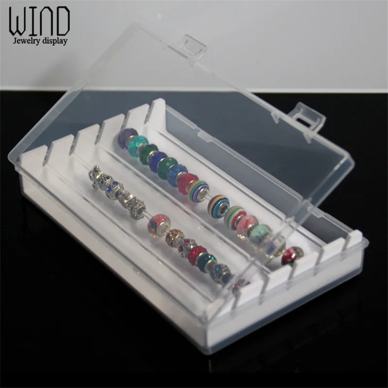 

Acrylic Pandora Charms Bracelet Beads Jewelry Display Storage Box Chamilia Trollbeads Gasket Ring Holder Organizer Carrying Case