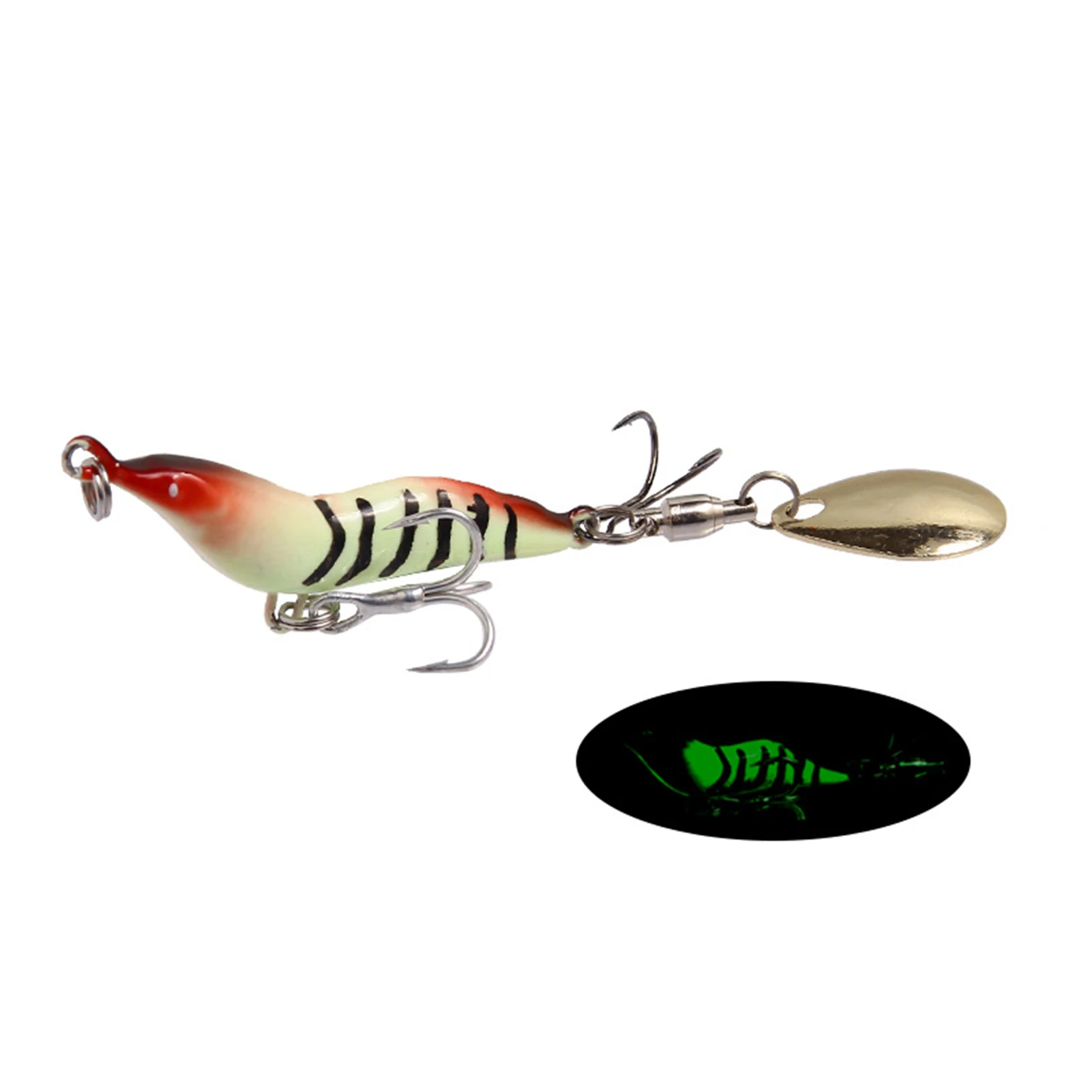 

Fishing Lure Shrimp Fishing Lures Bait Double Hooks Artificial Bait Fishing Tackle For Freshwater Saltwater