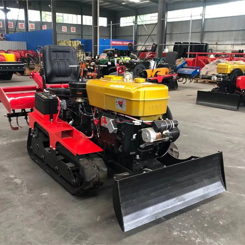 

Hot Sale 25HP35HP Diesel Agricultural Orchard Multi-functional Rotary Tiller Riding Crawler Cultivator Micro Tiller Tractor