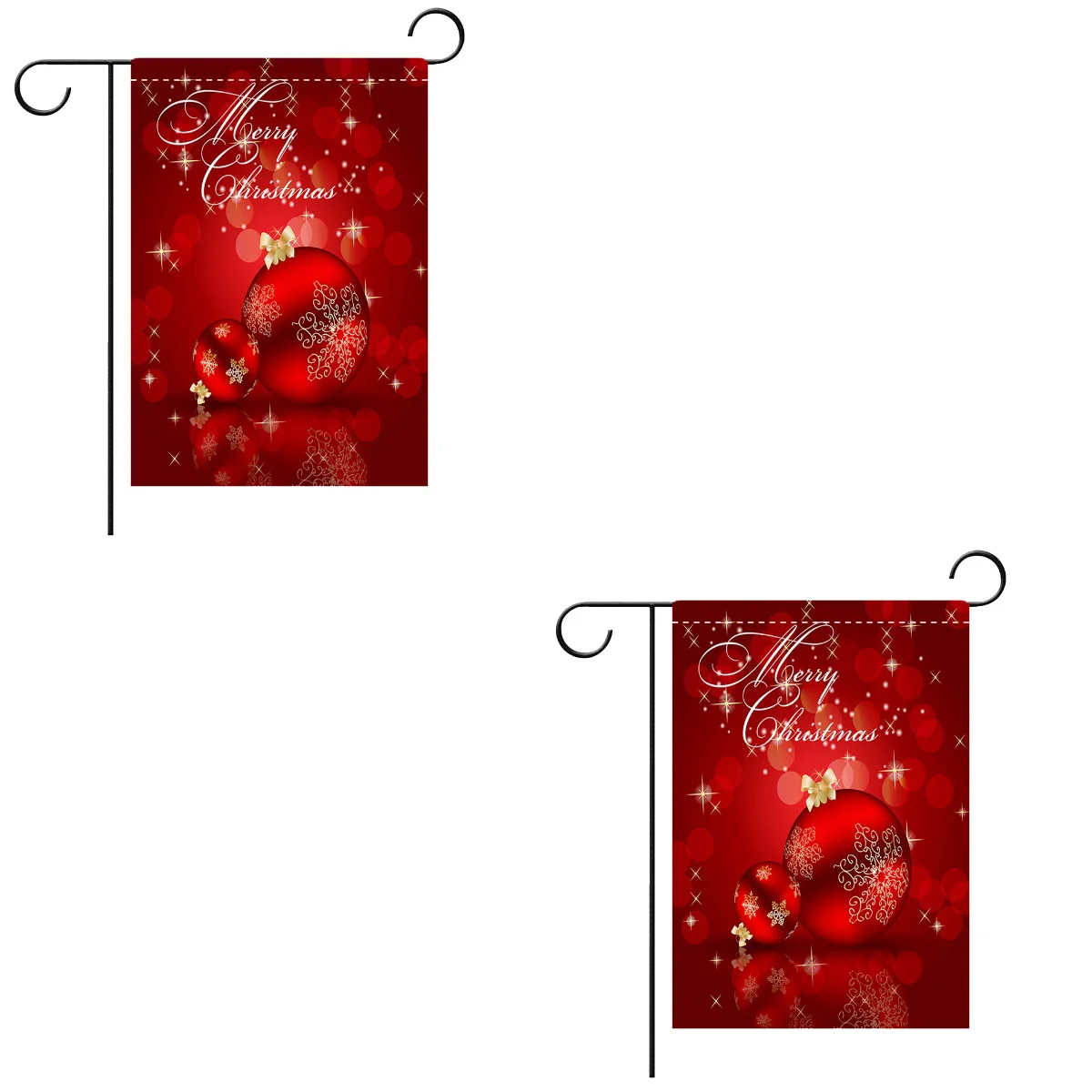 

Christmas Flagwinter Burlap Outdoor Flags Supplies Party Decorations Holiday Banner Merry Decorative Yard Garden Year New Sign