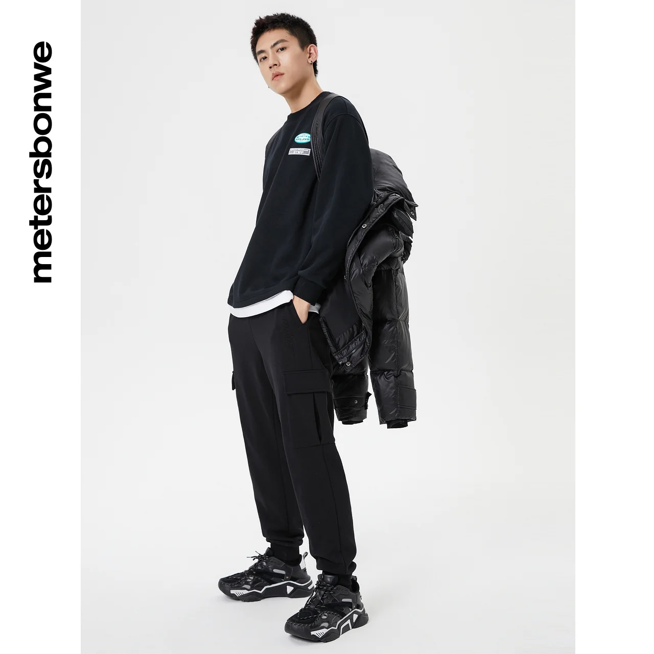 Metersbonwe Short Thick Down Jacket Men Winter Glossy Removable Hood Cropped Down Coat Male Brand Loose Outerwear Warm Coat New